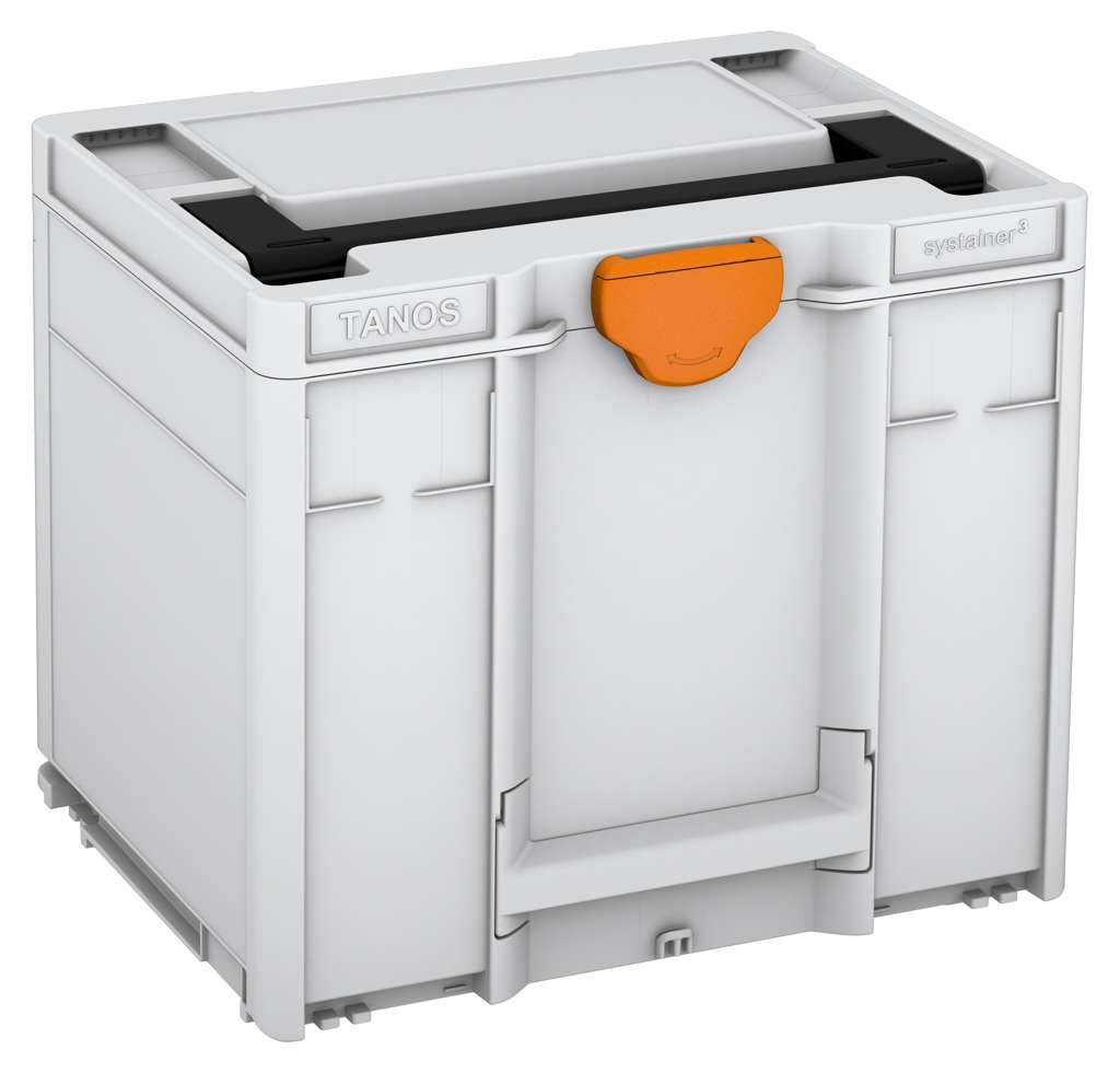 Systainer³ M 337, Light Grey with Black lid handle and Deep Orange catches