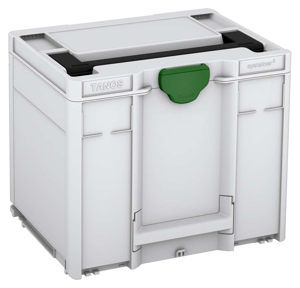Systainer³ M 337, Light Grey with Black lid handle and Emerald Green catches