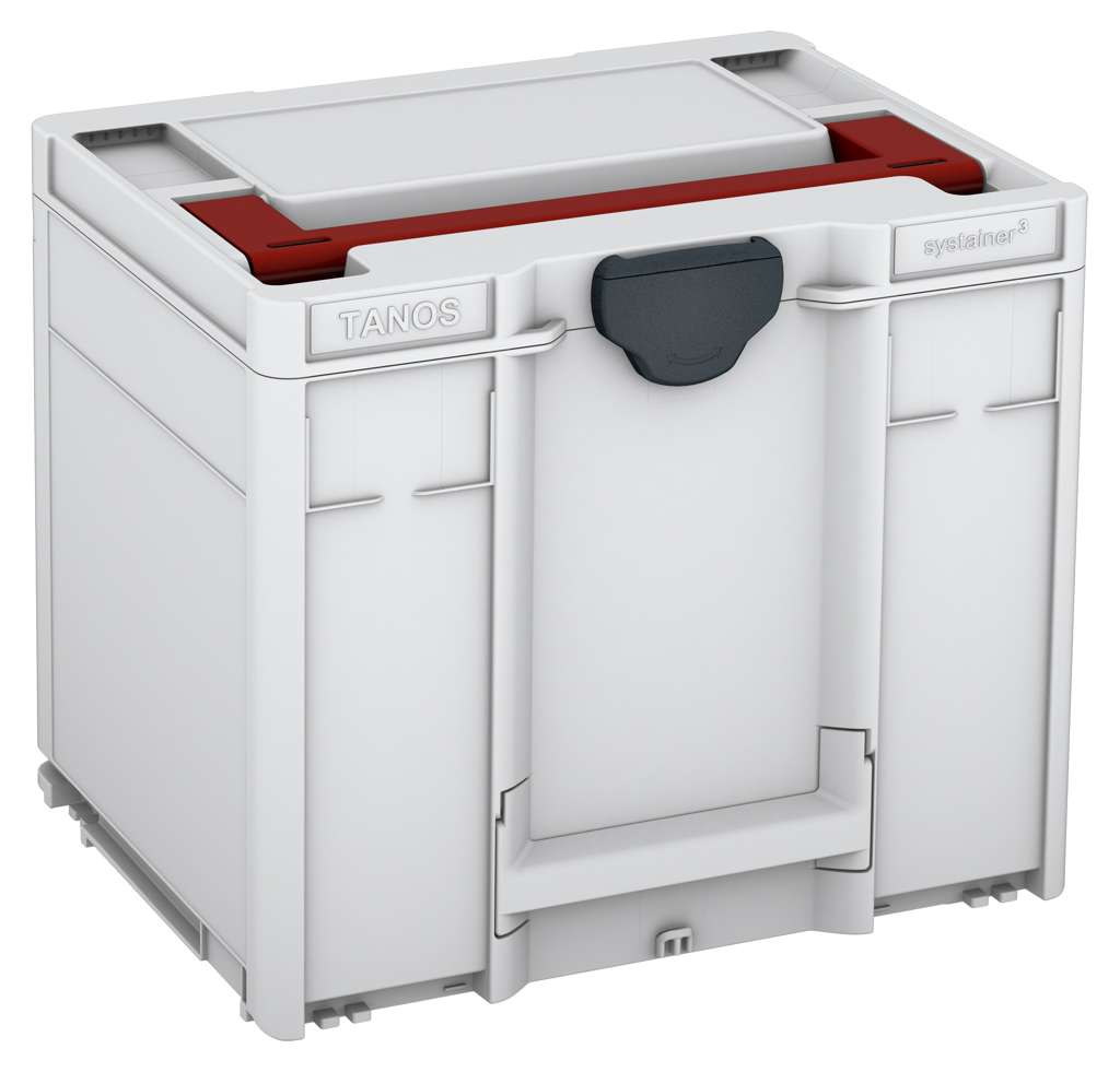 Systainer³ M 337, Light Grey with Carmine Red lid handle and Anthracite catches