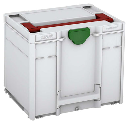 Systainer³ M 337, Light Grey with Carmine Red lid handle and Emerald Green catches