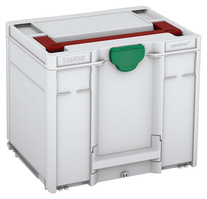 Systainer³ M 337, Light Grey with Carmine Red lid handle and Signal Green catches