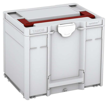 Systainer³ M 337, Light Grey with Carmine Red lid handle and White catches