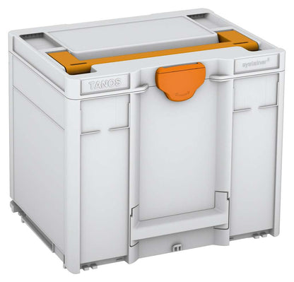Systainer³ M 337, Light Grey with Daffodil Yellow lid handle and Deep Orange catches