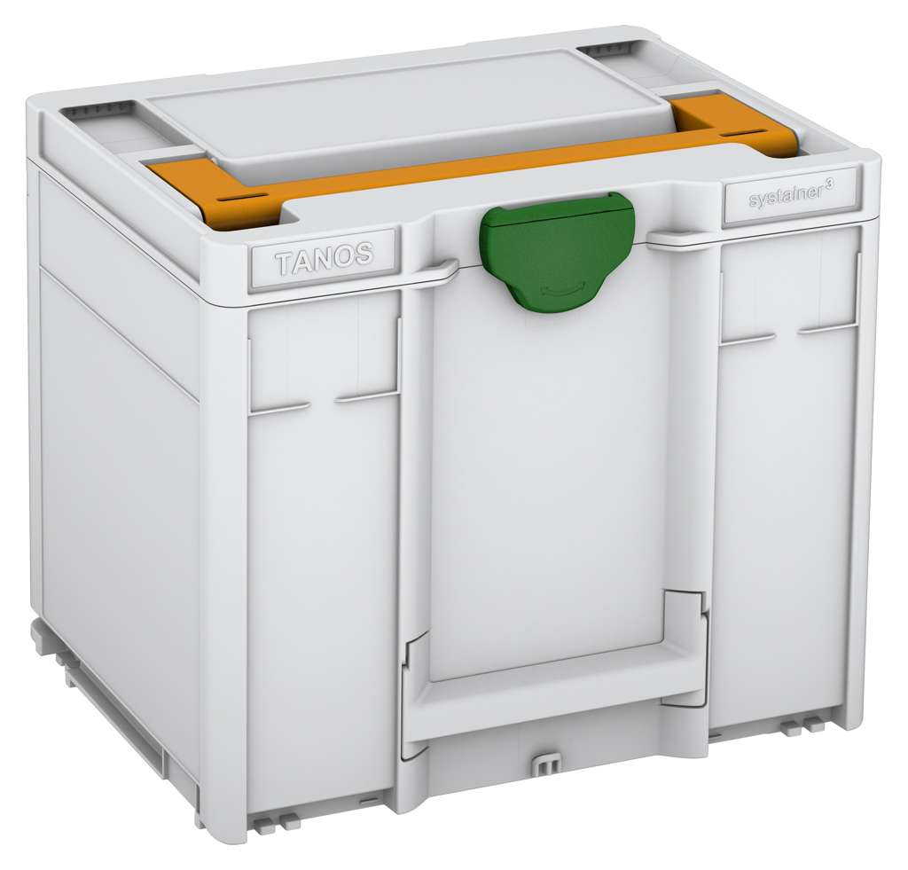 Systainer³ M 337, Light Grey with Daffodil Yellow lid handle and Emerald Green catches