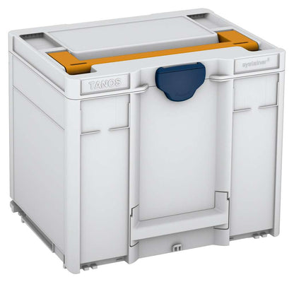 Systainer³ M 337, Light Grey with Daffodil Yellow lid handle and Sapphire Blue catches