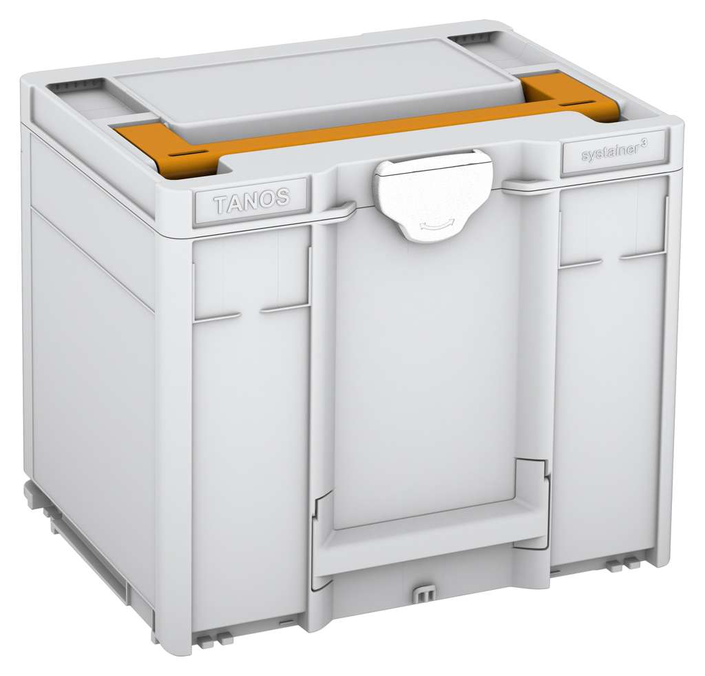 Systainer³ M 337, Light Grey with Daffodil Yellow lid handle and White catches