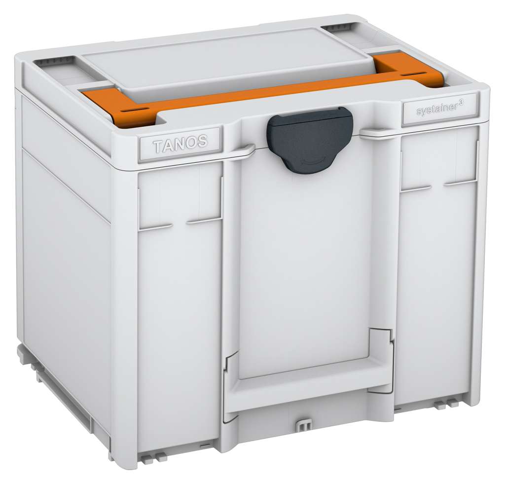 Systainer³ M 337, Light Grey with Deep Orange lid handle and Anthracite catches