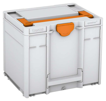 Systainer³ M 337, Light Grey with Deep Orange lid handle and Deep Orange catches