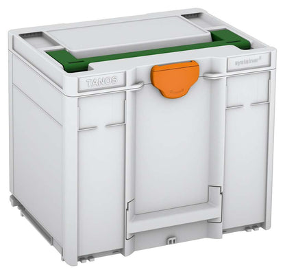 Systainer³ M 337, Light Grey with Emerald Green lid handle and Deep Orange catches