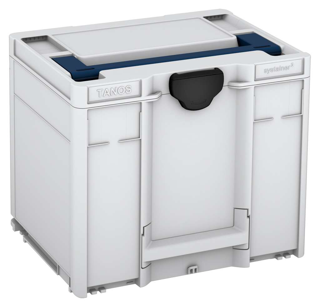 Systainer³ M 337, Light Grey with Sapphire Blue lid handle and Black catches