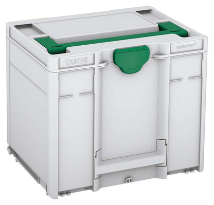 Systainer³ M 337, Light Grey with Signal Green lid handle and Signal Green catches