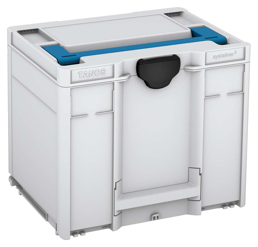 Systainer³ M 337, Light Grey with Sky Blue lid handle and Black catches