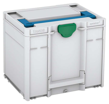 Systainer³ M 337, Light Grey with Sky Blue lid handle and Signal Green catches