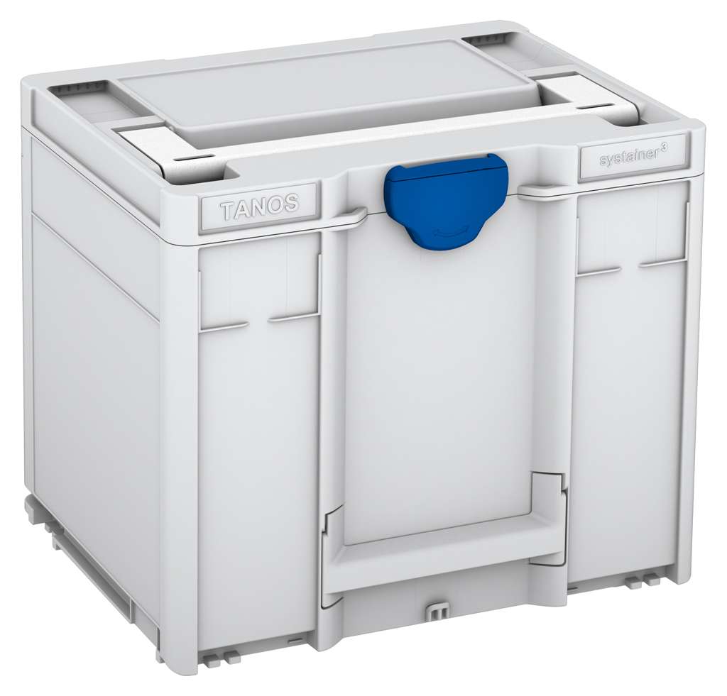 Systainer³ M 337, Light Grey with White lid handle and Signal Blue catches