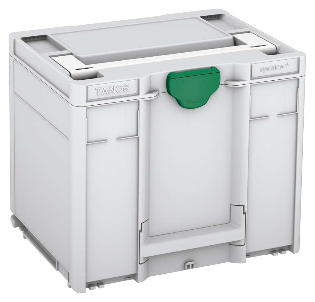 Systainer³ M 337, Light Grey with White lid handle and Signal Green catches