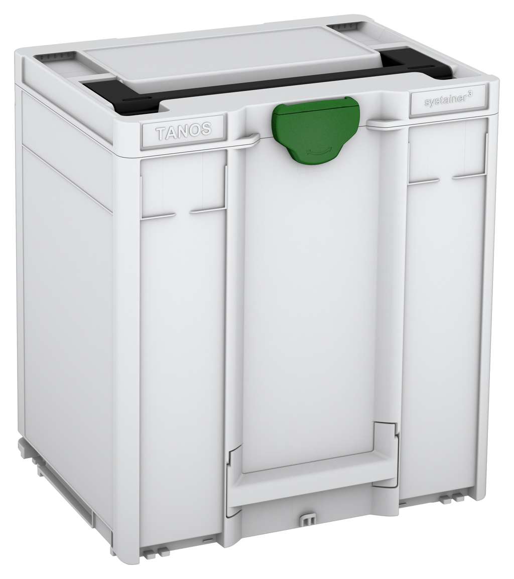 Systainer³ M 437, Light Grey with Black lid handle and Emerald Green catches