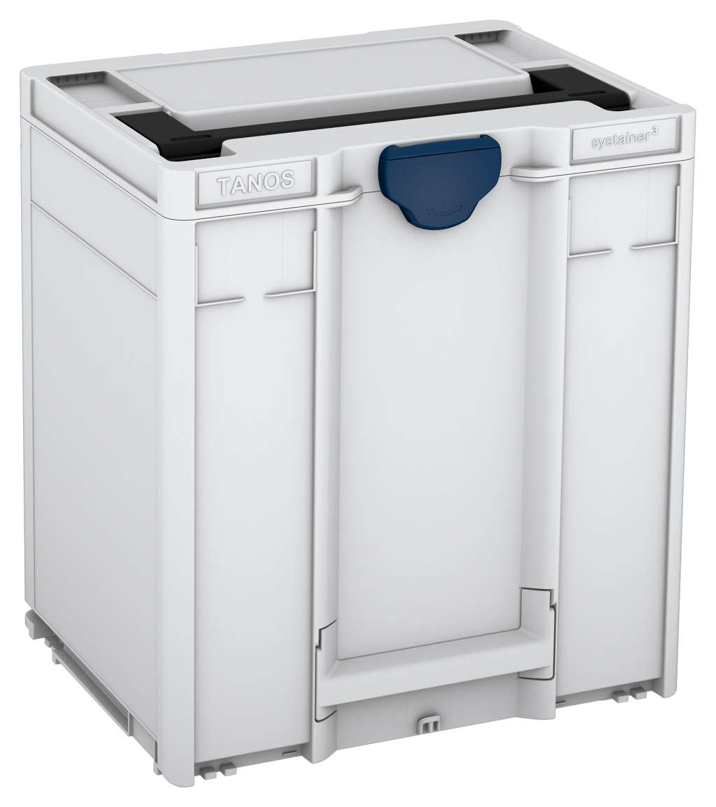 Systainer³ M 437, Light Grey with Black lid handle and Sapphire Blue catches