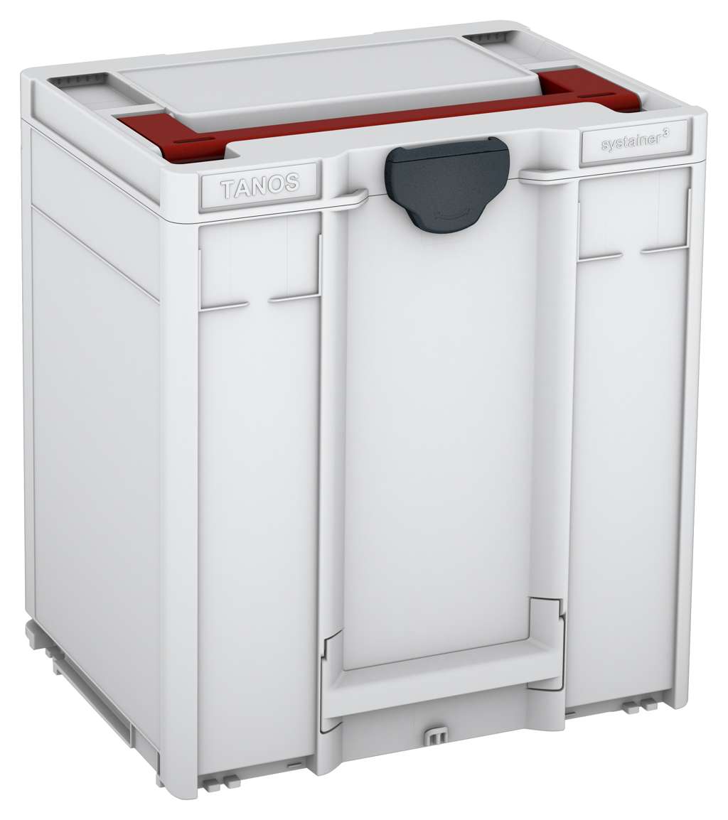 Systainer³ M 437, Light Grey with Carmine Red lid handle and Anthracite catches