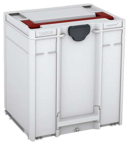 Systainer³ M 437, Light Grey with Carmine Red lid handle and Anthracite catches