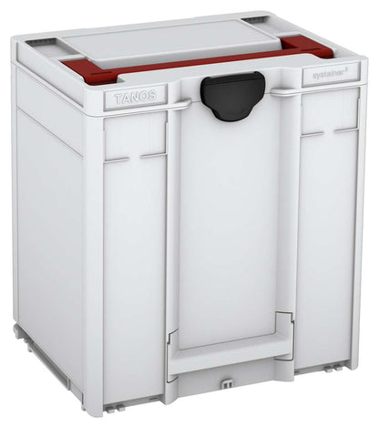Systainer³ M 437, Light Grey with Carmine Red lid handle and Black catches