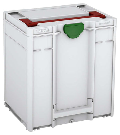 Systainer³ M 437, Light Grey with Carmine Red lid handle and Emerald Green catches