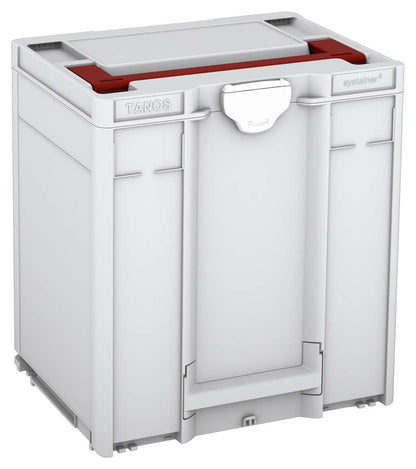 Systainer³ M 437, Light Grey with Carmine Red lid handle and White catches