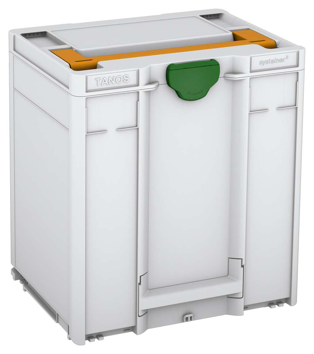 Systainer³ M 437, Light Grey with Daffodil Yellow lid handle and Emerald Green catches
