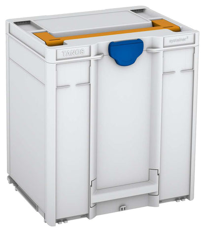 Systainer³ M 437, Light Grey with Daffodil Yellow lid handle and Signal Blue catches