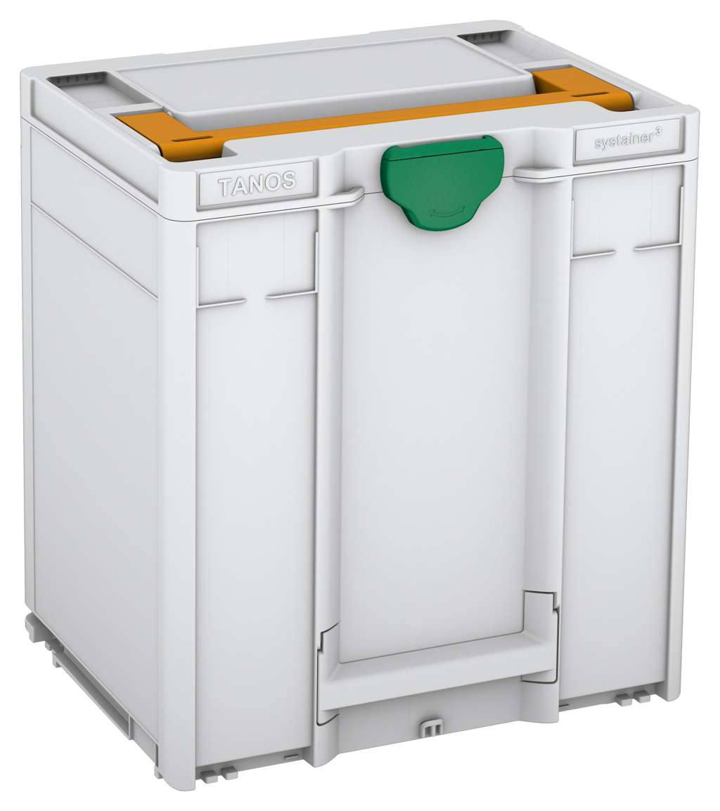 Systainer³ M 437, Light Grey with Daffodil Yellow lid handle and Signal Green catches