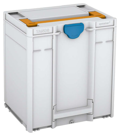 Systainer³ M 437, Light Grey with Daffodil Yellow lid handle and Sky Blue catches