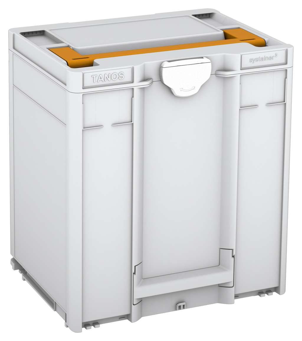 Systainer³ M 437, Light Grey with Daffodil Yellow lid handle and White catches
