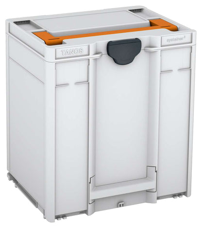 Systainer³ M 437, Light Grey with Deep Orange lid handle and Anthracite catches