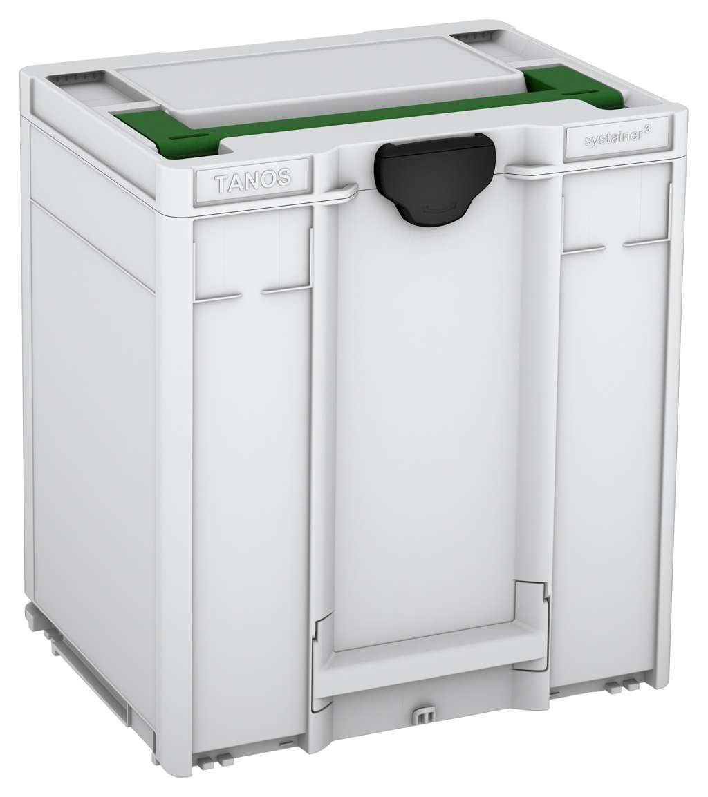 Systainer³ M 437, Light Grey with Emerald Green lid handle and Black catches