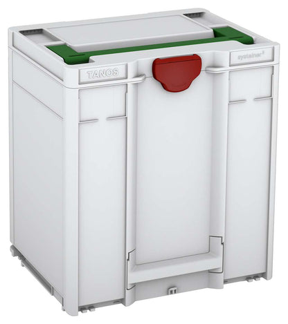 Systainer³ M 437, Light Grey with Emerald Green lid handle and Carmine Red catches