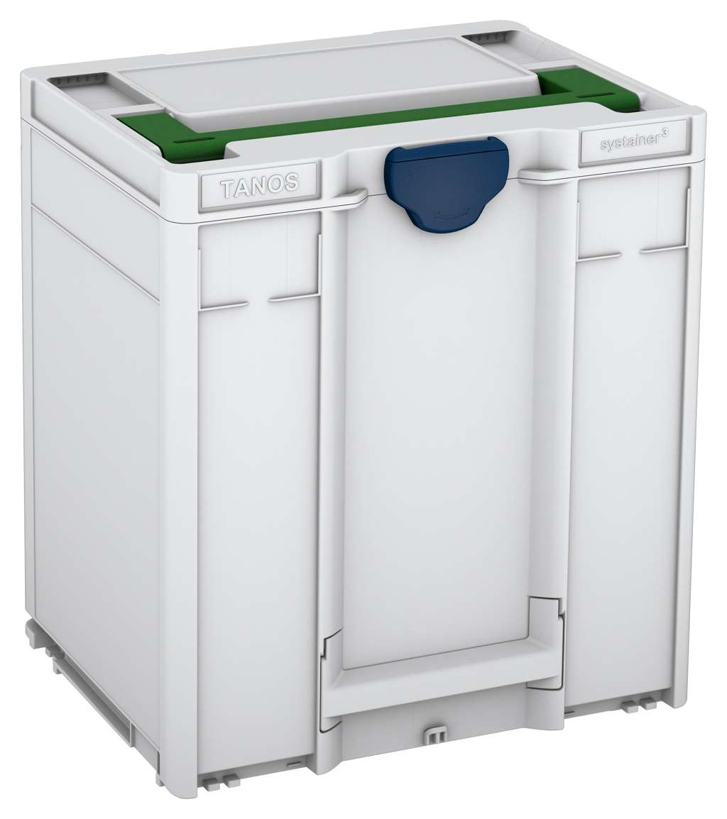 Systainer³ M 437, Light Grey with Emerald Green lid handle and Sapphire Blue catches