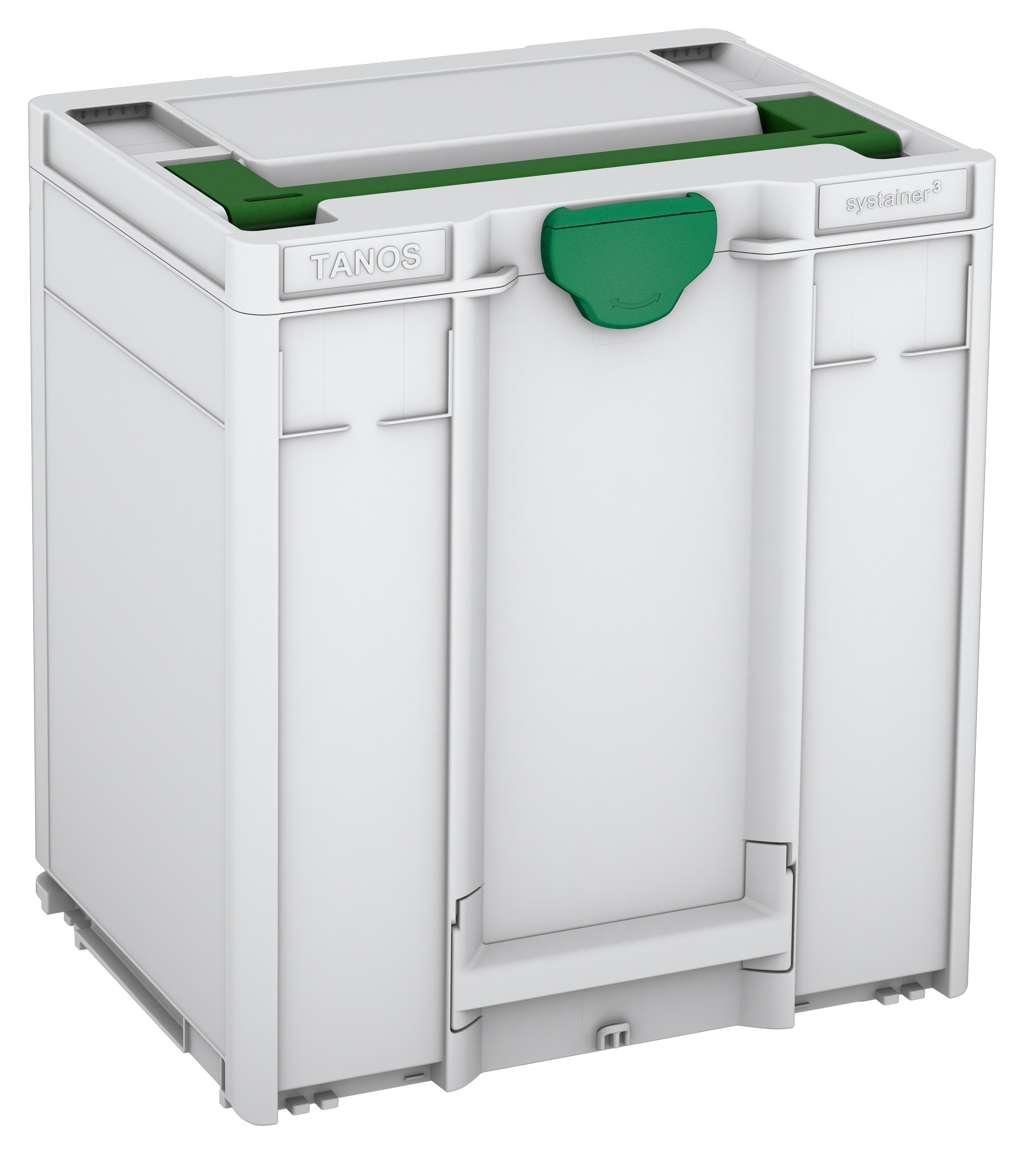 Systainer³ M 437, Light Grey with Emerald Green lid handle and Signal Green catches