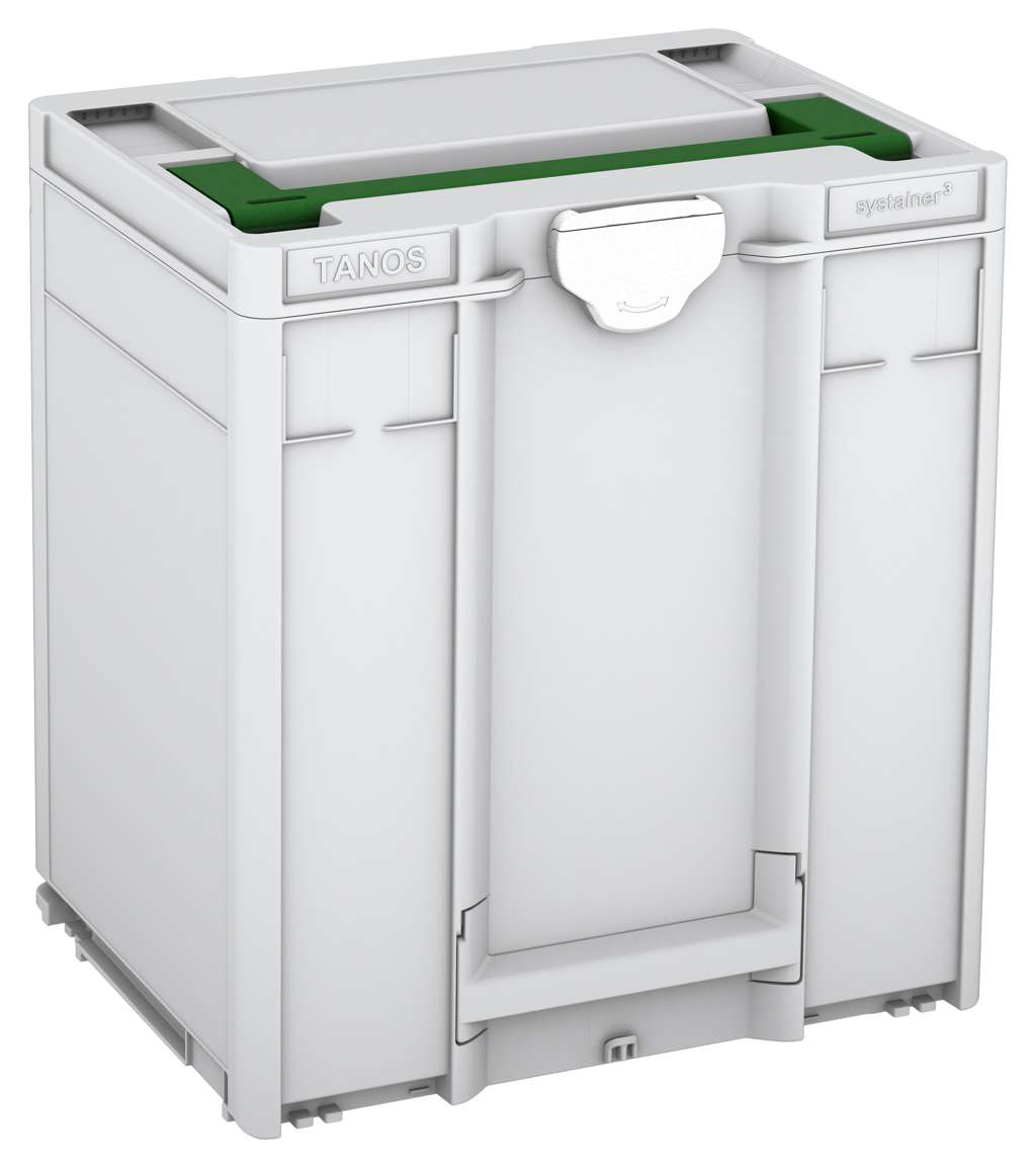 Systainer³ M 437, Light Grey with Emerald Green lid handle and White catches