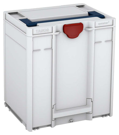 Systainer³ M 437, Light Grey with Sapphire Blue lid handle and Carmine Red catches