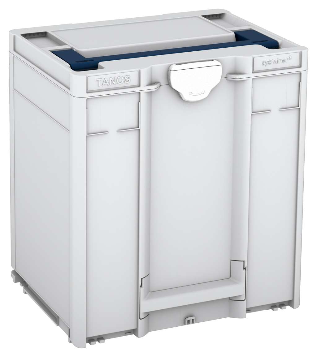 Systainer³ M 437, Light Grey with Sapphire Blue lid handle and White catches