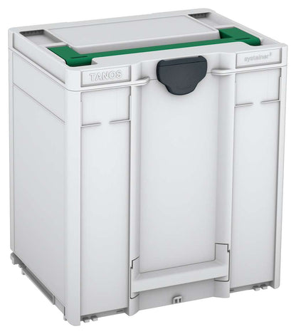 Systainer³ M 437, Light Grey with Signal Green lid handle and Anthracite catches