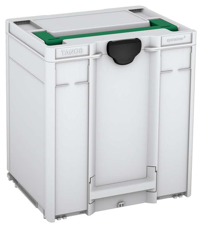 Systainer³ M 437, Light Grey with Signal Green lid handle and Black catches