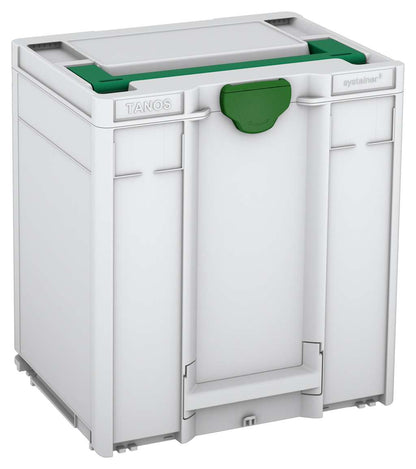 Systainer³ M 437, Light Grey with Signal Green lid handle and Emerald Green catches