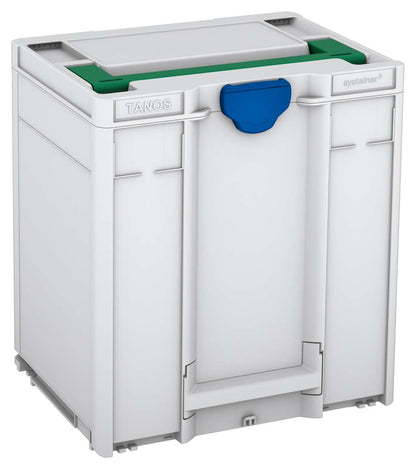 Systainer³ M 437, Light Grey with Signal Green lid handle and Signal Blue catches