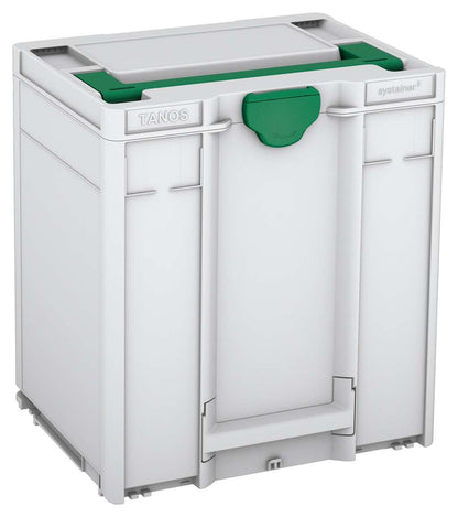 Systainer³ M 437, Light Grey with Signal Green lid handle and Signal Green catches