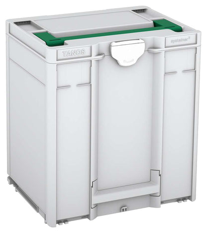 Systainer³ M 437, Light Grey with Signal Green lid handle and White catches