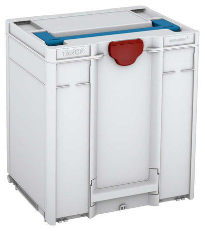 Systainer³ M 437, Light Grey with Sky Blue lid handle and Carmine Red catches