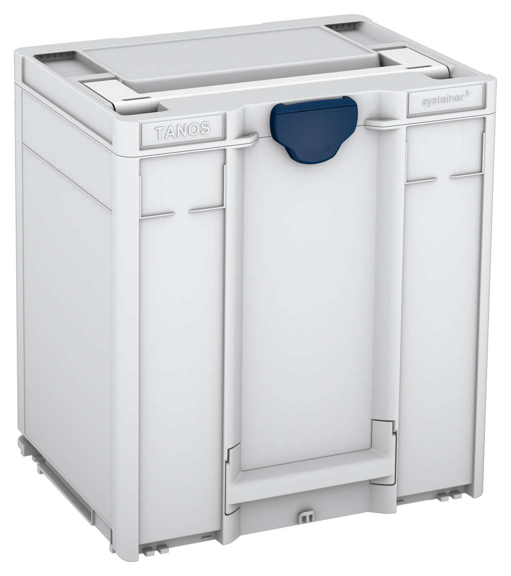 Systainer³ M 437, Light Grey with White lid handle and Sapphire Blue catches