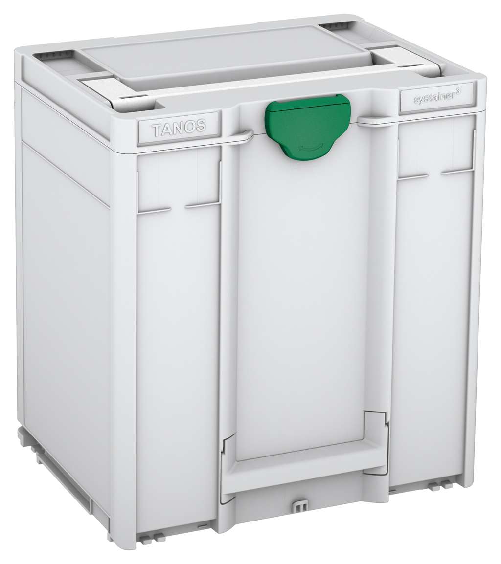 Systainer³ M 437, Light Grey with White lid handle and Signal Green catches
