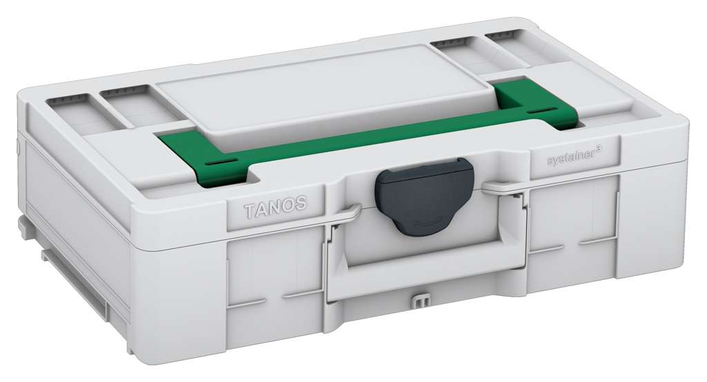 Systainer³ L 137, Light Grey with Signal Green lid handle and Anthracite catches