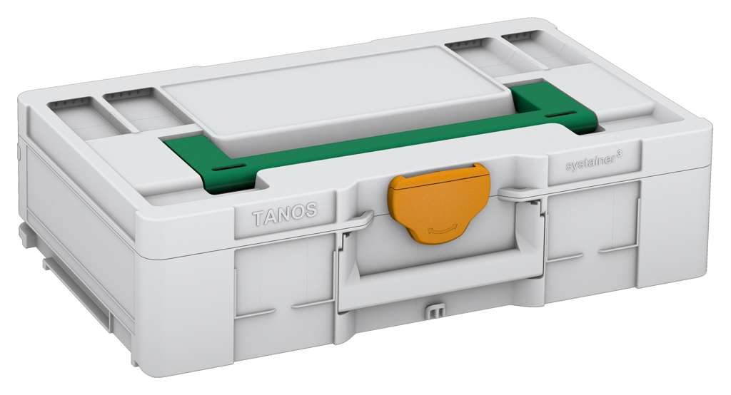 Systainer³ L 137, Light Grey with Signal Green lid handle and Daffodil Yellow catches